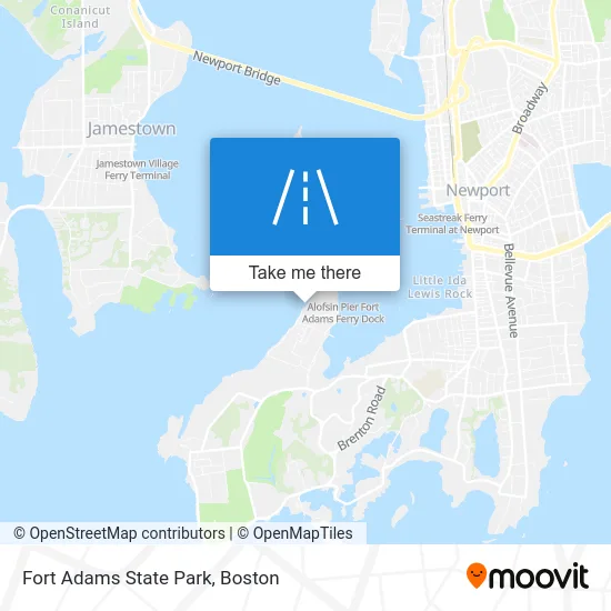 Fort Adams State Park map