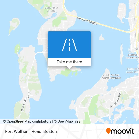 Fort Wetherill Road map