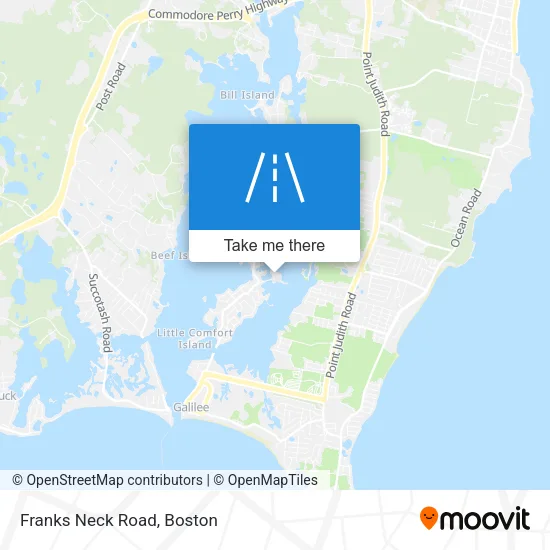 Franks Neck Road map