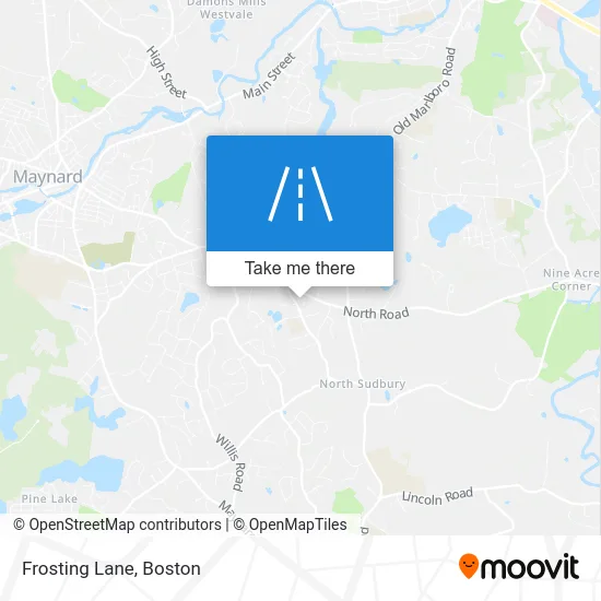 Frosting Lane map