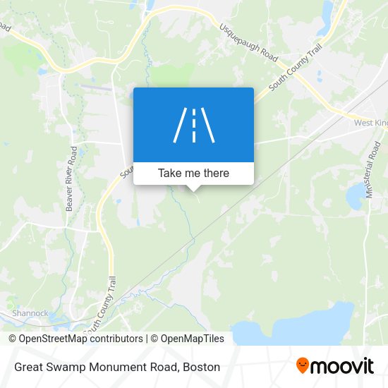 Great Swamp Monument Road map