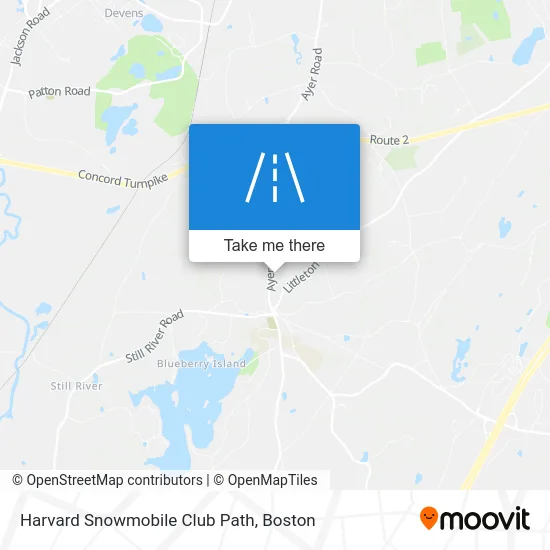 Harvard Snowmobile Club Path map