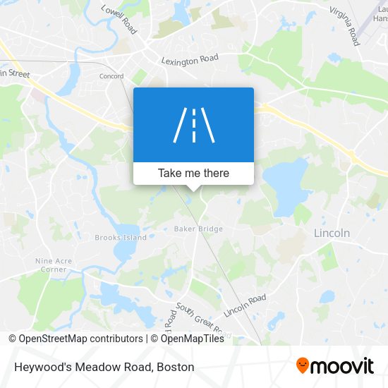 Heywood's Meadow Road map