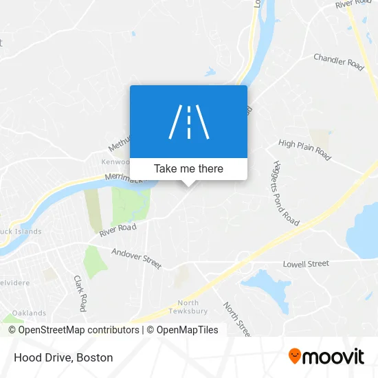 Hood Drive map