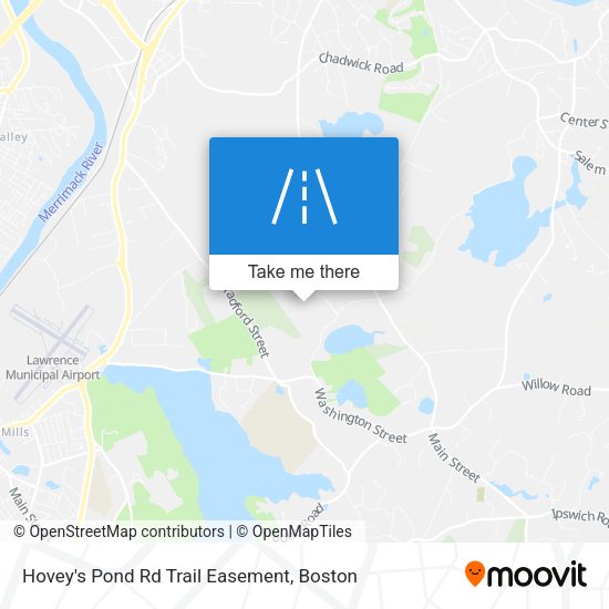 Hovey's Pond Rd Trail Easement map