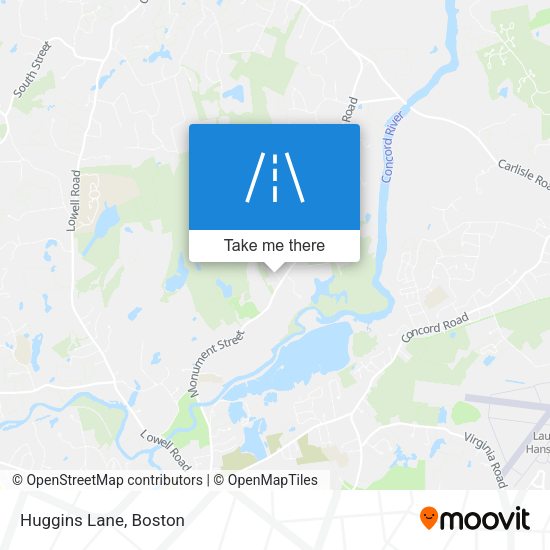 Mapa de Huggins Lane
