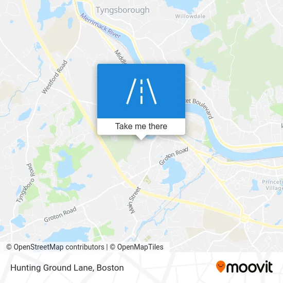 Hunting Ground Lane map