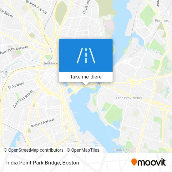 India Point Park Bridge map