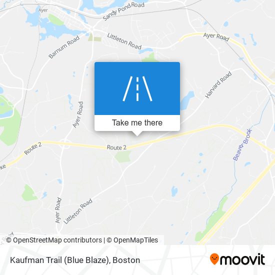 Kaufman Trail (Blue Blaze) map