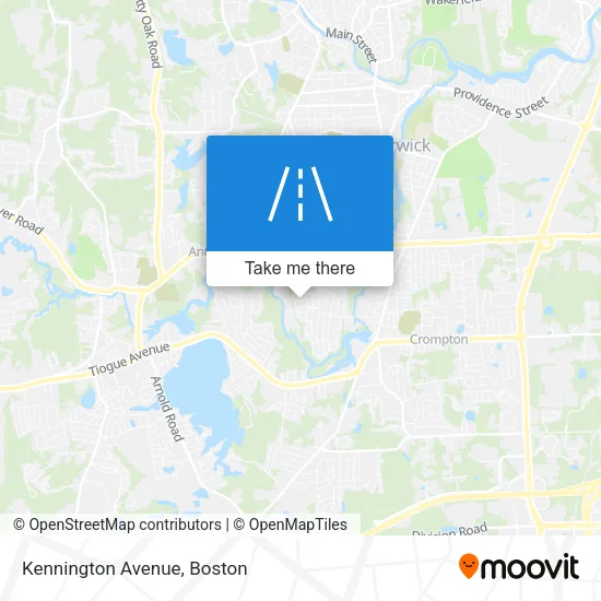 Kennington Avenue map