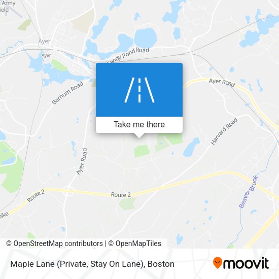 Maple Lane (Private, Stay On Lane) map