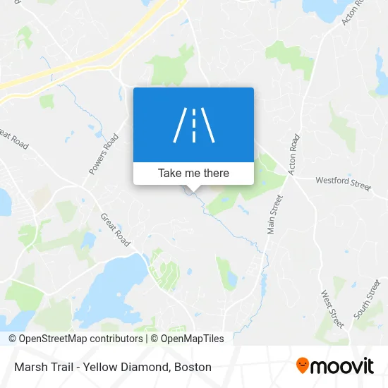 Marsh Trail - Yellow Diamond map