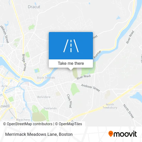Merrimack Meadows Lane map
