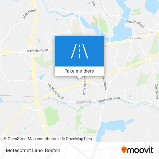 Metacomet Lane map