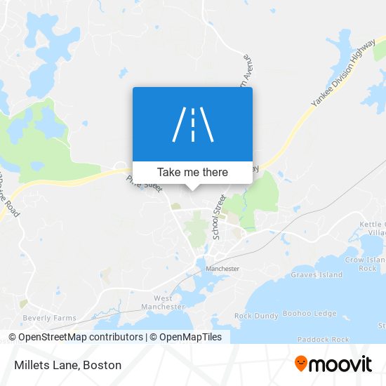 Millets Lane map