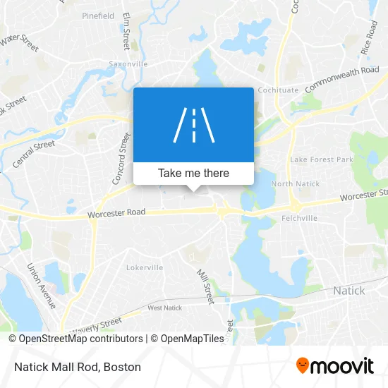 Natick Mall Rod map