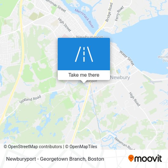 Newburyport - Georgetown Branch map