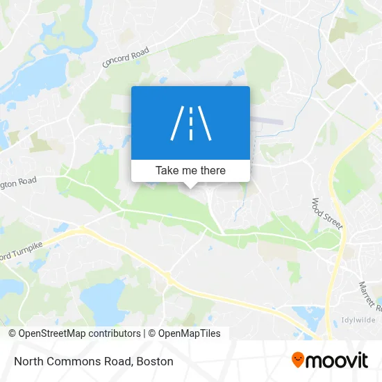 North Commons Road map