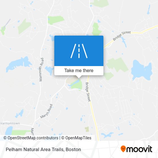 Pelham Natural Area Trails map