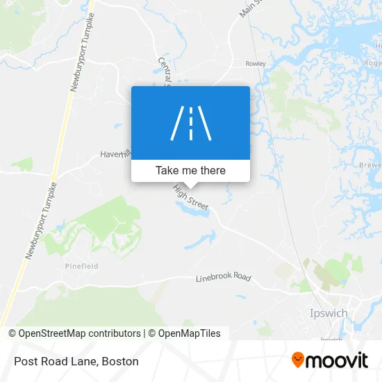 Post Road Lane map