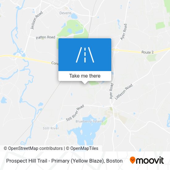 Prospect Hill Trail - Primary (Yellow Blaze) map