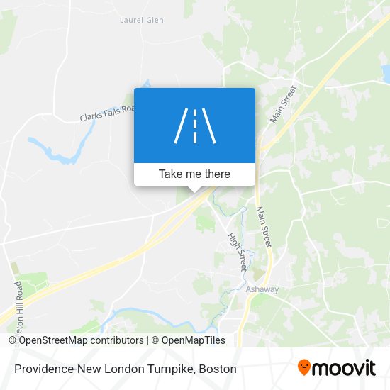 Mapa de Providence-New London Turnpike