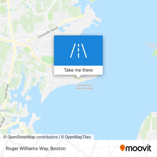 Roger Williams Way map