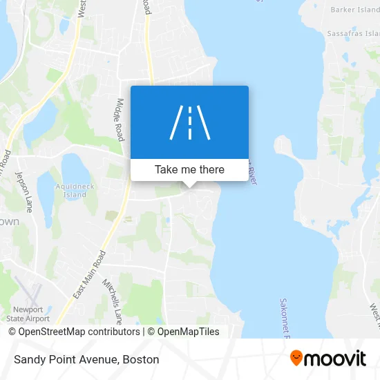 Sandy Point Avenue map