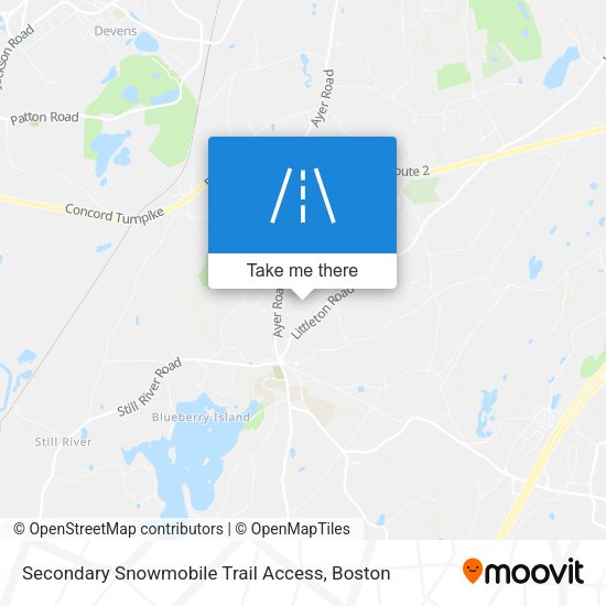 Mapa de Secondary Snowmobile Trail Access
