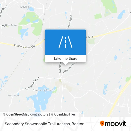 Secondary Snowmobile Trail Access map