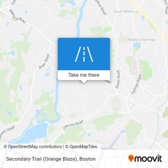 Secondary Trail (Orange Blaze) map