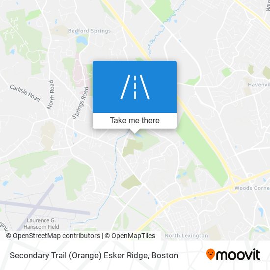 Mapa de Secondary Trail (Orange) Esker Ridge