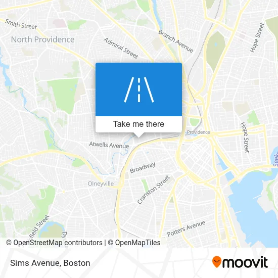 Sims Avenue map