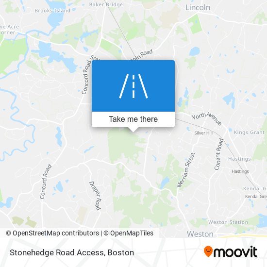 Mapa de Stonehedge Road Access