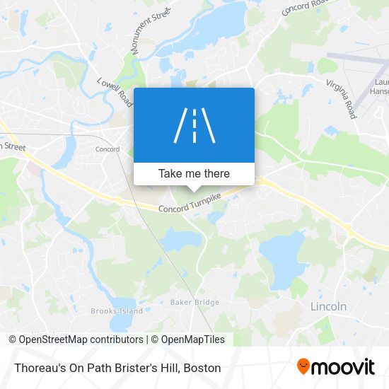 Thoreau's On Path Brister's Hill map