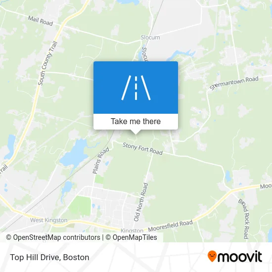 Top Hill Drive map