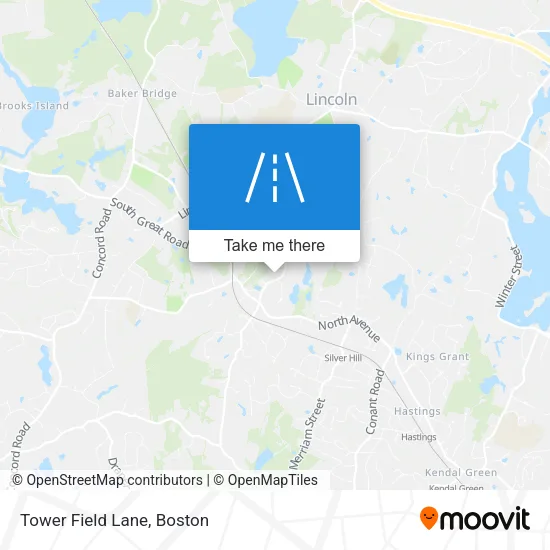 Tower Field Lane map
