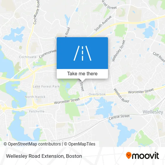 Wellesley Road Extension map