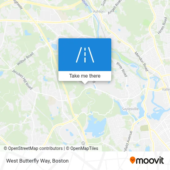 West Butterfly Way map