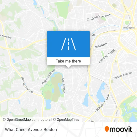 What Cheer Avenue map
