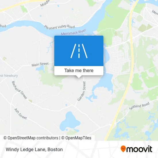 Windy Ledge Lane map