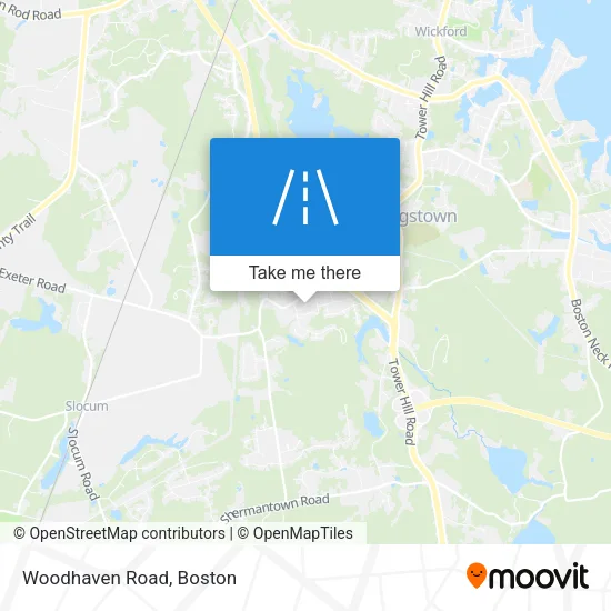 Woodhaven Road map