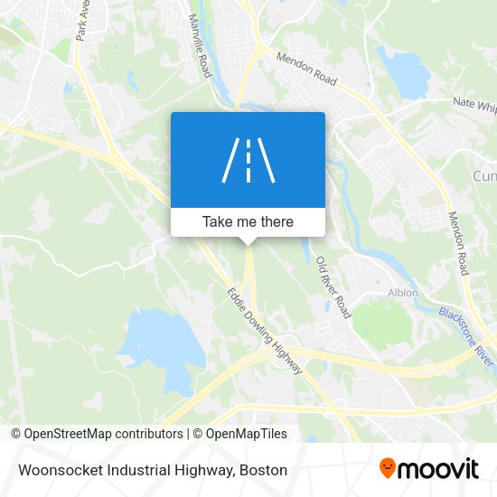 Woonsocket Industrial Highway map