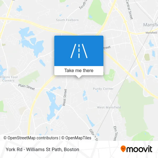 York Rd - Williams St Path map