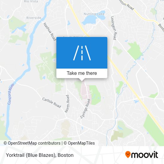 Mapa de Yorktrail (Blue Blazes)