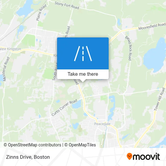 Zinns Drive map