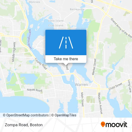 Mapa de Zompa Road