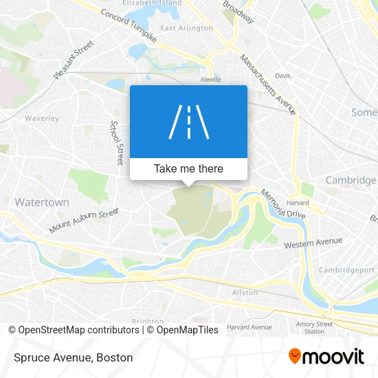 Spruce Avenue map