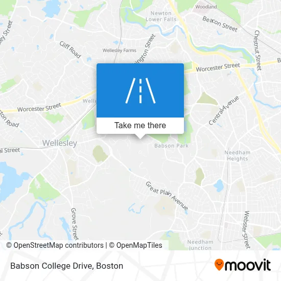 Babson College Drive map