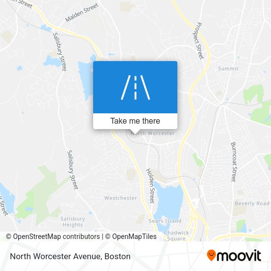 North Worcester Avenue map